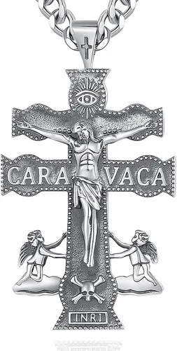 Vista 104 de CELESTIA Medallas de plata de ley 925 San Miguel/San Cristóbal/San Benito/San Gabriel/Virgen María/Jesús/Caravaca/Metatrón/Sello de los Siete