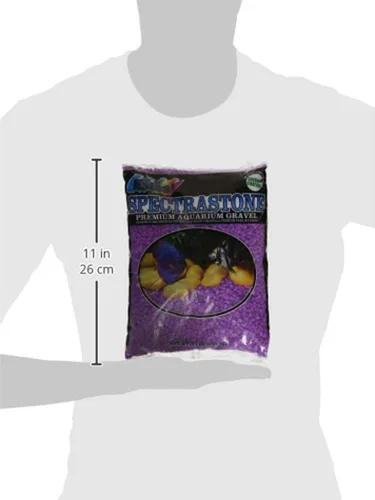 Vista 6 de Spectrastone Permaglo - Grava de acuario de lavanda para acuarios de agua dulce, bolsa de 5 libras