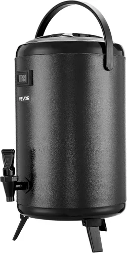 Vista 9 de VEVOR Dispensador de bebidas aislado, servidor térmico de bebidas de acero inoxidable de 3.2 galones/12L con espiga y pantalla de temperatura