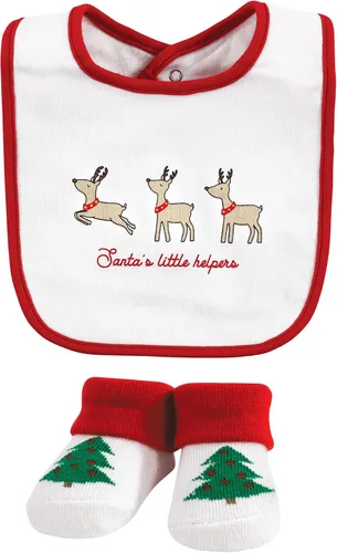 Vista 112 de Hudson Baby Conjunto de babero y calcetines unisex de algodón para bebé
