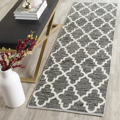 Vista 10 de SAFAVIEH Montauk Collection - Alfombra decorativa, 2 pies 3 pulgadas x 3 pies 9 pulgadas, beige y marfil, hecho a mano, de algodón enrejado, ideal