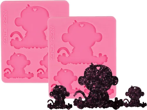 Vista 28 de Shiny Bear Family - Molde para llavero de resina para hacer manualidades con arte epoxi