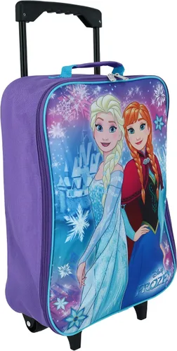 Vista 2 de Frozen Elsa Anna - Maleta plegable con ruedas de 15 pulgadas equipaje rodante Púrpura