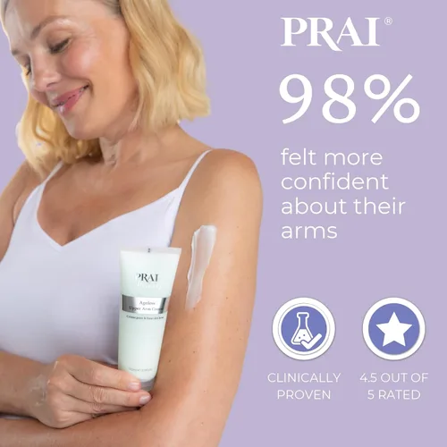 Vista 3 de PRAI Beauty Ageless Upper Arm Creme, Anti-Aging and Repairing Body Cream, Skin Firming and Tightening Lotion for Upper Arm, Firming Lotion for Loose