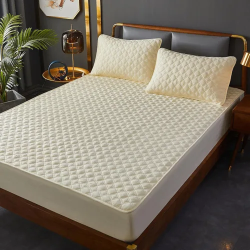 Vista 28 de ZIQINPSQ Sábana bajera amarilla tamaño twin, sábana bajera de bolsillo profundo, cálida para invierno, transpirable, antideslizante, perfecta