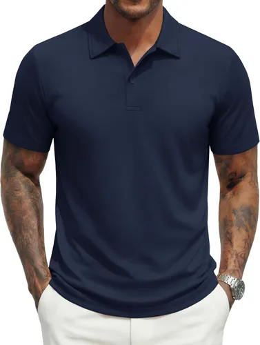 Vista 17 de MAGNIVIT Mens Polo Shirts Short Sleeve Moisture Wicking Breathable UPF80+ Casual & Athletic Collared Golf Shirts