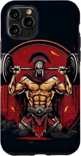 Vista 29 de Spartan - Funda para iPhone 17 con levantamiento de pesas, motivación para el gimnasio