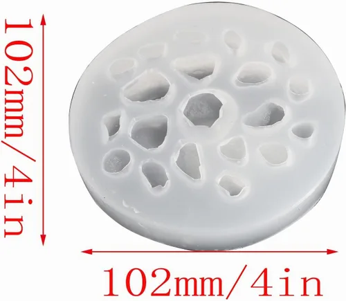 Vista 2 de LQ Industrial Moldes de silicona para piedra de 20 cavidades, moldes de forma de guijarros de río y piedra irregular