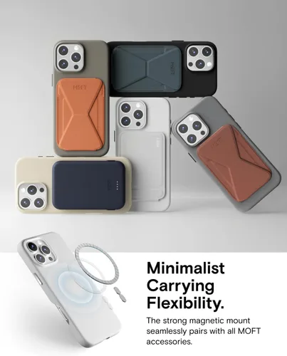 Vista 9 de MOFT Soporte de trípode para teléfono y funda para iPhone 16 Pro Max, ajuste de ángulo e imanes fuertes y compatible con MagSafe MOVAS Invisible
