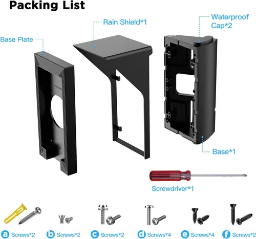 Vista 6 de OLAIKE Soporte Angular Impermeable de 30 a 60 Grados para Timbre de Video 1/2/3/3Plus/4/Cableado/Pro/Pro2/(Lanzamiento 2020), Timbre Blink y Nest