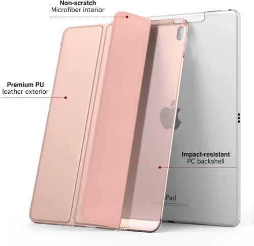 Vista 7 de Funda MoKo ultra fina con soporte inteligente para iPad Pro 10.5 2017 - Tablet matriz, 1-Oro Rosa