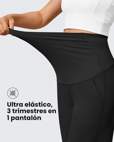 Vista 7 de G4Free EverGoing - Pantalones de maternidad sobre el vientre, pantalones de Negro