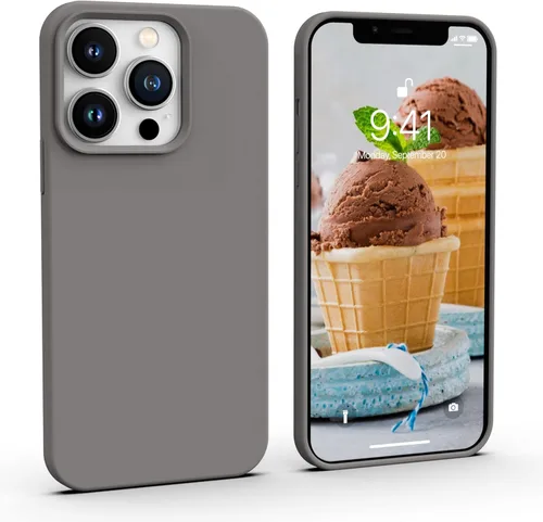 Vista 10 de IceSword Funda compatible con iPhone 13 Pro de 6.1 pies, funda delgada de silicona líquida a prueba de golpes, suave antiarañazos, bonita protección