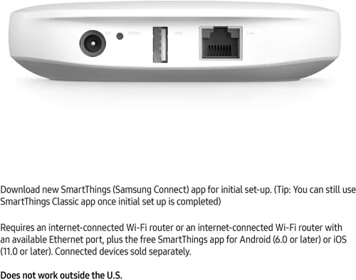 Vista 2 de SmartThings Hub de 3ra Generación [GP-U999SJVLGDA] Hub de Automatización del Hogar Inteligente Monitoreo del Hogar Dispositivos Inteligentes