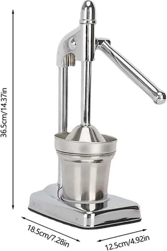 Vista 2 de Exprimidor manual de hierro fundido, exprimidor manual de hierro fundido resistente, máquina trituradora para jugo de naranja de limonada fresca