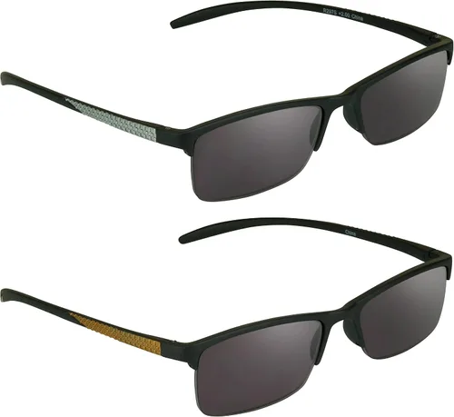 Vista 8 de proSPORT Gafas de lectura tintadas para lectores de gafas de sol semi sin montura cuadrada para hombres y mujeres, no bifocales