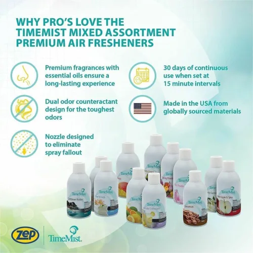 Vista 5 de TimeMist Recambio de ambientador medido premium, mango, aerosol de 6.6 onzas