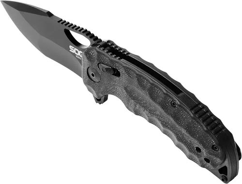 Vista 4 de SOG KIKU XR LTE - Cuchillos plegables ambidiestros ligeros para exteriores de gran formato Hoja de acero CTS XHP Mecanismo de bloqueo XR