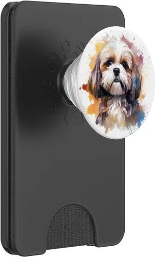 Vista 7 de Shih Tzu Dog PopSockets PopGrip estándar