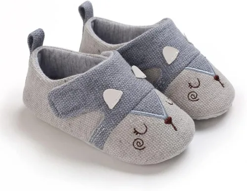 Vista 3 de Zapatos de punto para recién nacidos, para niños y niñas, con suela antideslizante suave, para cuna, para niños pequeños, zapatos de calcetín
