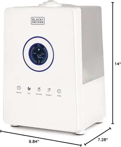 Vista 7 de BLACK+DECKER Humidificador ultrasónico de 1.45 galones