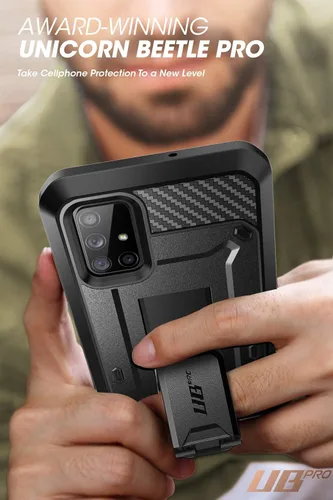 Vista 7 de SUPCASE Funda para Samsung Galaxy A71 5G [no para A71 5G UW Verizon], [Protector de pantalla integrado, soporte y clip para cinturón] Funda