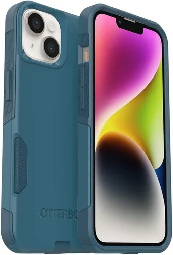 Vista 12 de OtterBox Funda de la serie Commuter para iPhone 14 y iPhone 13 (solamente), color negro, delgada y resistente, apta para bolsillo, con protección