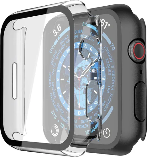 Vista 36 de Misxi Juego de 2 Fundas de Vidrio Templado Compatibles con Apple Watch Series 3 y Series 2 de 1.496 Pulgadas, Protector de Pantalla de Policarbonato