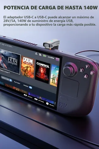 Vista 2 de AreMe - Adaptador USB C de ángulo de 180 grados, 2 unidades, color gris