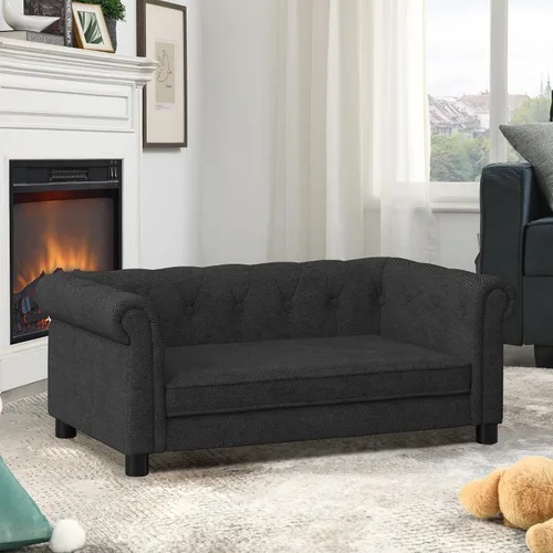 Vista 3 de KEIKI Cama para perros medianos y grandes, sofá cama elevada para mascotas, sofá elevado duradero para perros con patas, cama para mascotas de 39