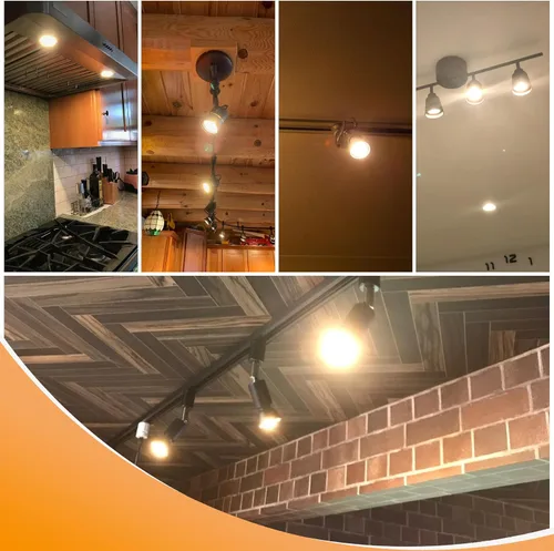Vista 3 de Heifymi Reflector regulable E17 tipo base intermedia R14 de 6 W (equivalente a 60 vatios), blanco cálido 2700 K, 600 lúmenes, bombilla LED E17