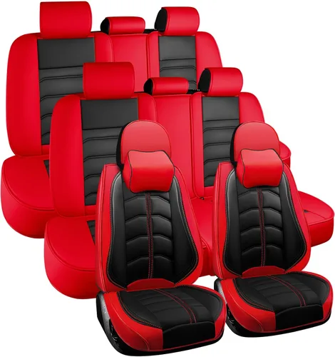 Vista 21 de Funda de asiento de auto de 7 asientos para Nissan Armada 2004-2023, funda de asiento duradera, resistente al desgaste, impermeable, transpirable