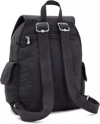 Vista 2 de Mochila pequeña Kipling City Pack para mujer, mochila ligera y versátil para el día, Negro (Black Noir), Pequeño
