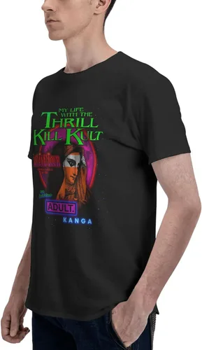 Vista 5 de My Life with The Thrill Kult - Camiseta de manga corta para hombre, transpirable, casual, cuello redondo, para gimnasio, entrenamiento, atlética
