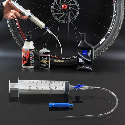 Vista 2 de Kit de inyector sellador sin cámara para Stans sin tubos, jeringa selladora de neumáticos con válvula Presta Schrader, herramienta de extracción