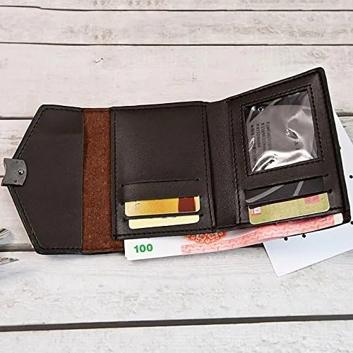 Vista 4 de Bestmaple Cartera pequeña de cuero sintético con lentejuelas de metal multicolor para mujeres y niñas, monedas, monedas, monedas, Botón de corazón.