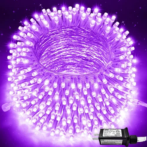Vista 76 de JMEXSUSS - Tira de 100 luces led para interiores, 8 modos, enchufables, parpadeantes, 33 pies, luces navideñas para exteriores, a prueba de agua