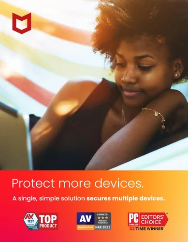 Vista 2 de McAfee Internet Security 2022 10 dispositivos Software antivirus Administrador de contraseñas Windows/Mac/Android/iOS 1 año de suscripción
