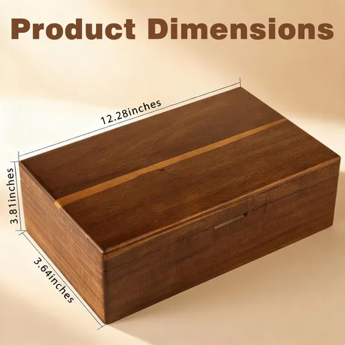 Vista 2 de Organizador de almacenamiento de bolsas de té de madera de alta calidad, caja de té con 8 compartimentos, elegante soporte para té para el hogar