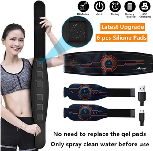 Vista 2 de Estimulador de Abdominales Entrenamiento Muscular Equipo de Ejercicio Fitness Cinturón Tonificador de Núcleo Abdominal para Abdomen/Brazo/Pierna