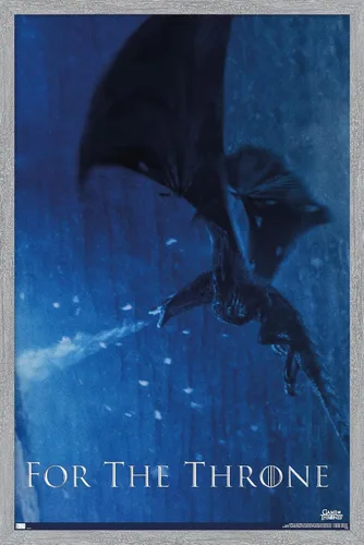 Vista 13 de Trends International Póster de pared Viserion Game of Thrones, 14.725 x 22.375 pulgadas, versión enmarcada de madera de granero