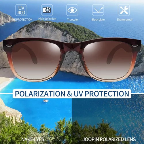 Vista 3 de Joopin Gafas de sol cuadradas polarizadas con protección UV para hombre y mujer