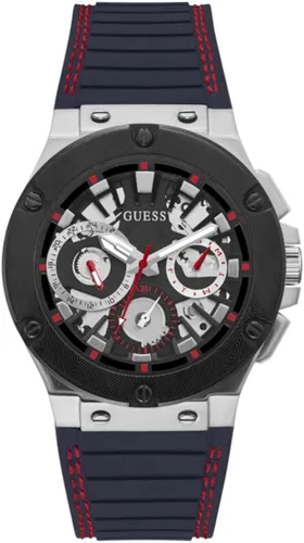 Vista 2 de GUESS US Mens Navy Silicone Multifunction Watch