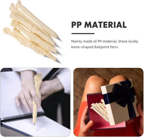 Vista 3 de MAGICLULU Bolígrafos para fiestas, 8 unidades, bolígrafos azules, pluma estilográfica, premio de hueso, bolígrafos creativos para estudiantes