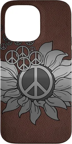 Vista 21 de Sunflower Peace Sign Hippie Hippy Vintage Floral Soul Gift Case for iPhone 17