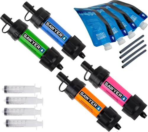 Vista 11 de Sawyer Products SP350 Sistema de filtración de agua Mini, solo filtro y émbolo de limpieza, individual, morado