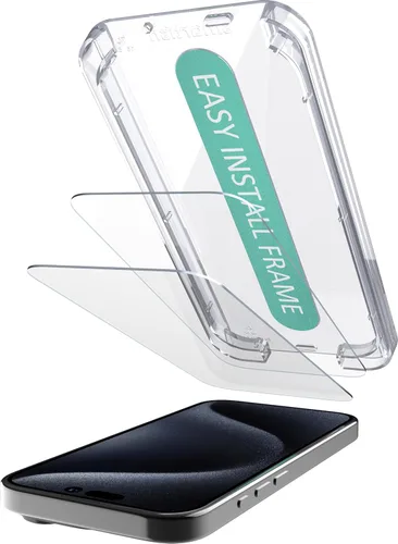 Vista 13 de Smartish® Protector de pantalla de privacidad para iPhone 17 + Cubiertas para lentes de cámara - Tuff Sheet - Paquete de 2 vidrio templado