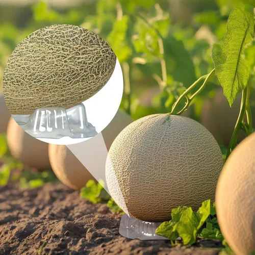 Vista 6 de 30 piezas de plástico para melón soporte de sandía transparente, soporte de melón, soporte de melón, soporte de melón, estante de protección