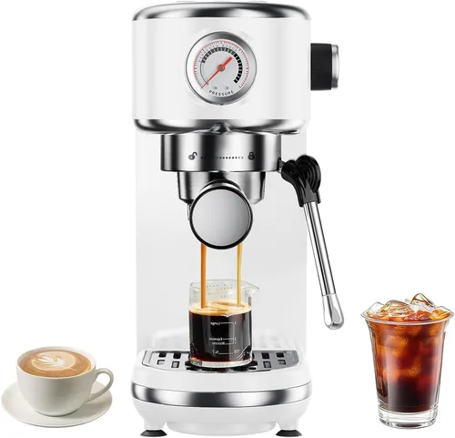 Vista 13 de atatix Máquina de café expreso con espumador de leche, cafetera de espresso a presión de 20 bar