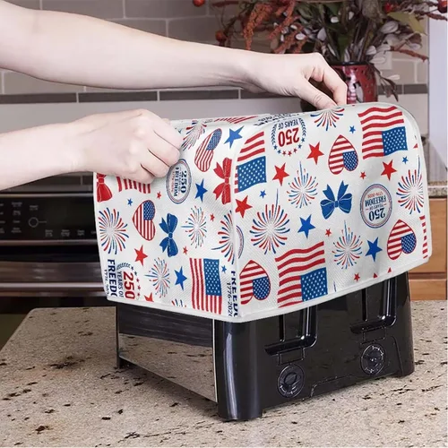 Vista 2 de Fundas para tostadoras, resistentes a las manchas, ligeras, a prueba de polvo, compatibles con la mayoría de las tostadoras de 2 rebanadas